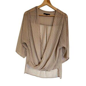 Harlow and Graham blouse sheer size Small short sleeve layer‎